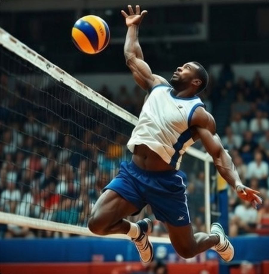 Volleyball team celebration